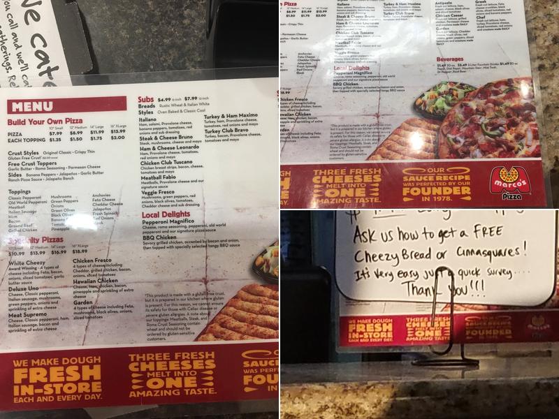Marco's Pizza Menu