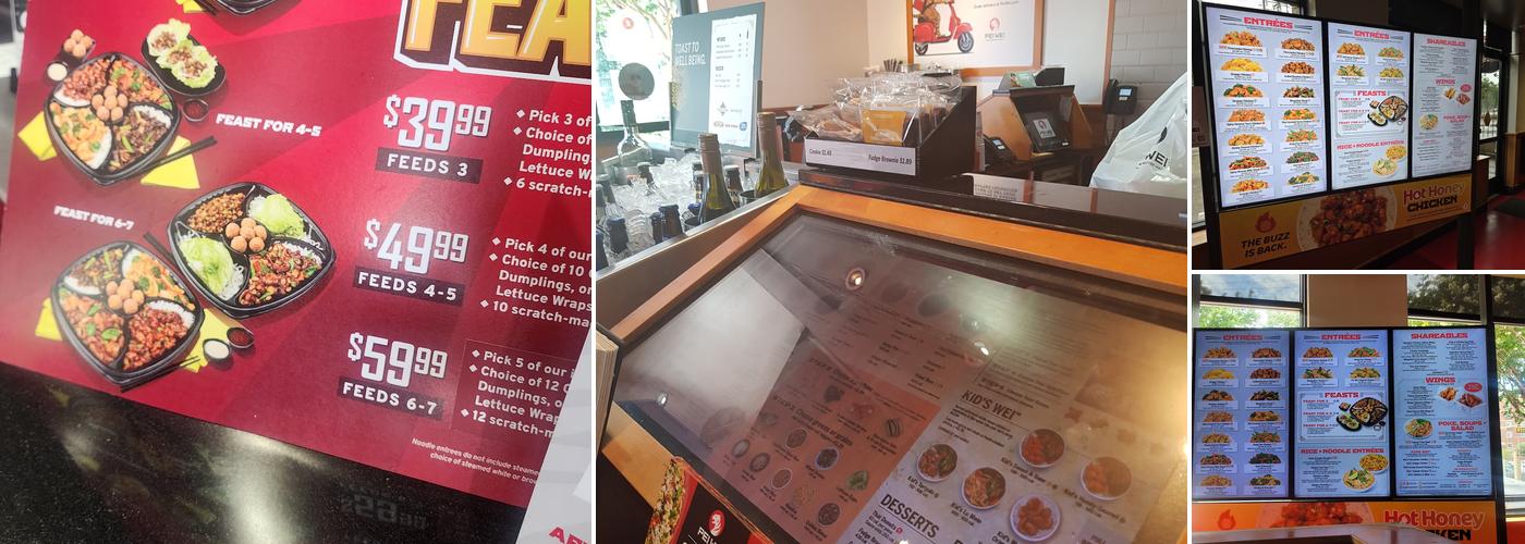 Pei Wei Asian Kitchen Menu