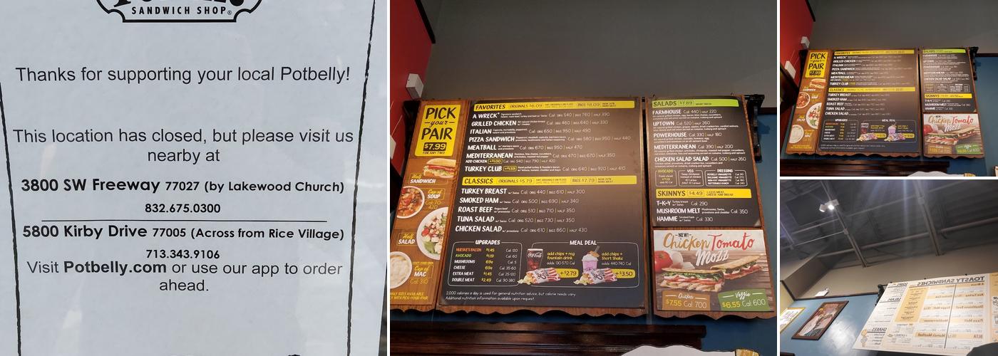 Potbelly Menu