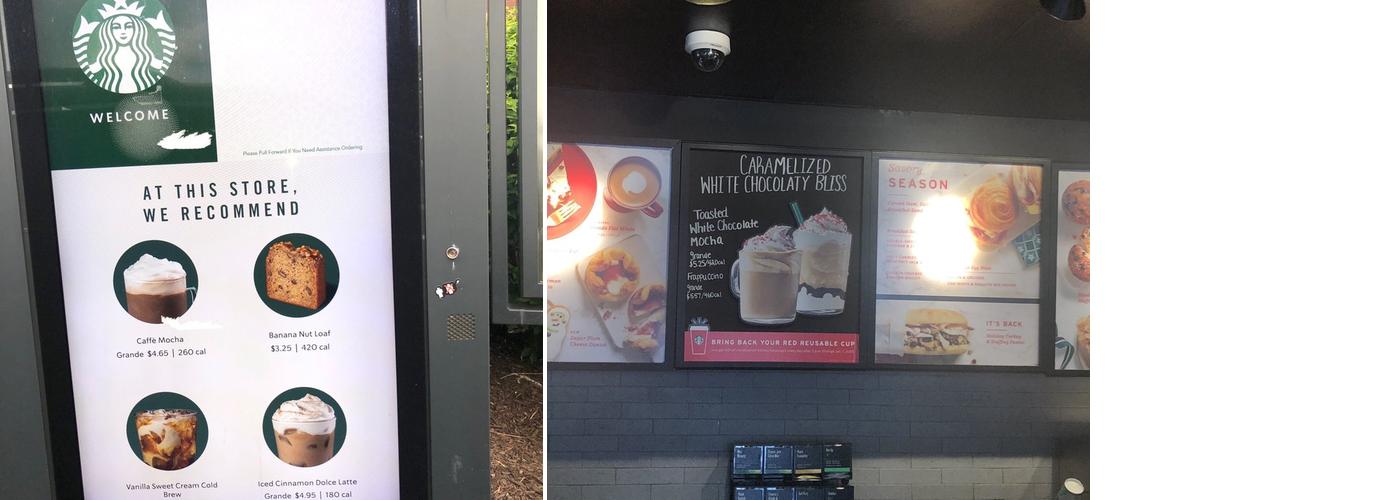 Starbucks Coffee Company Menu