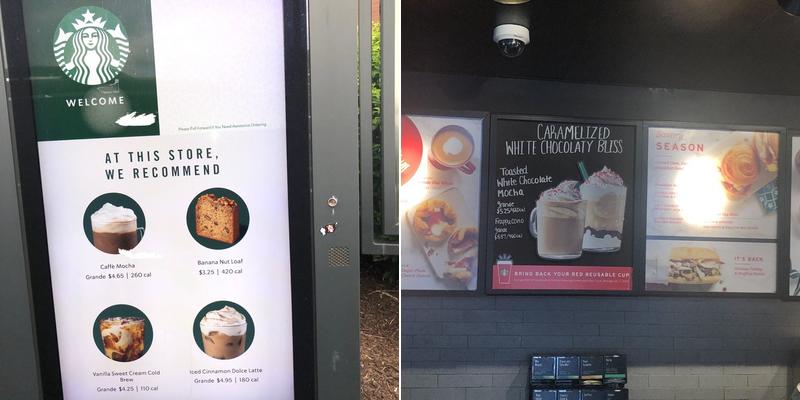 Starbucks Menu