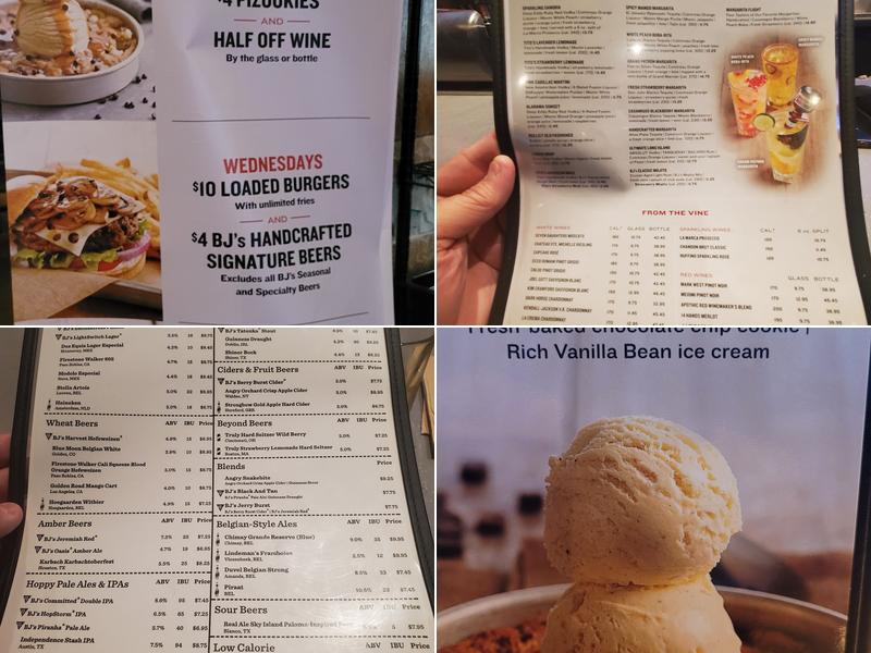 BJ's Restaurant & Brewhouse Menu