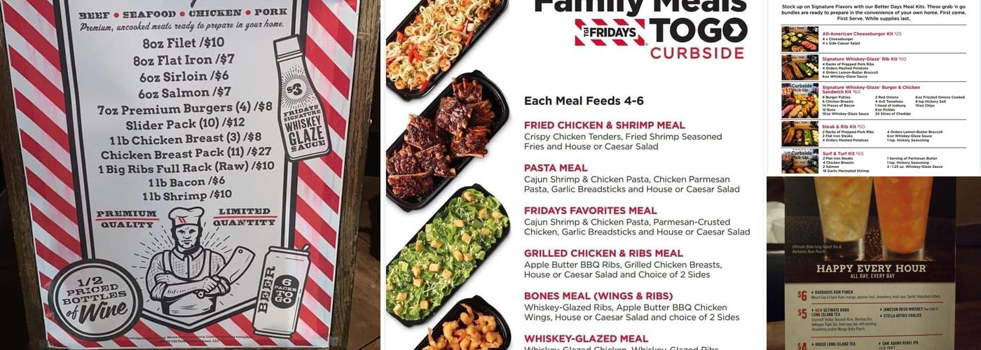 TGI Fridays Menu