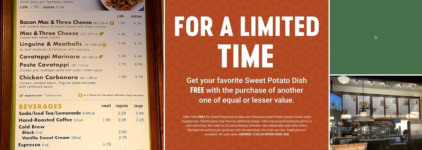 Corner Bakery Menu