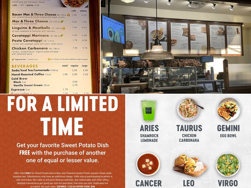 Corner Bakery Menu
