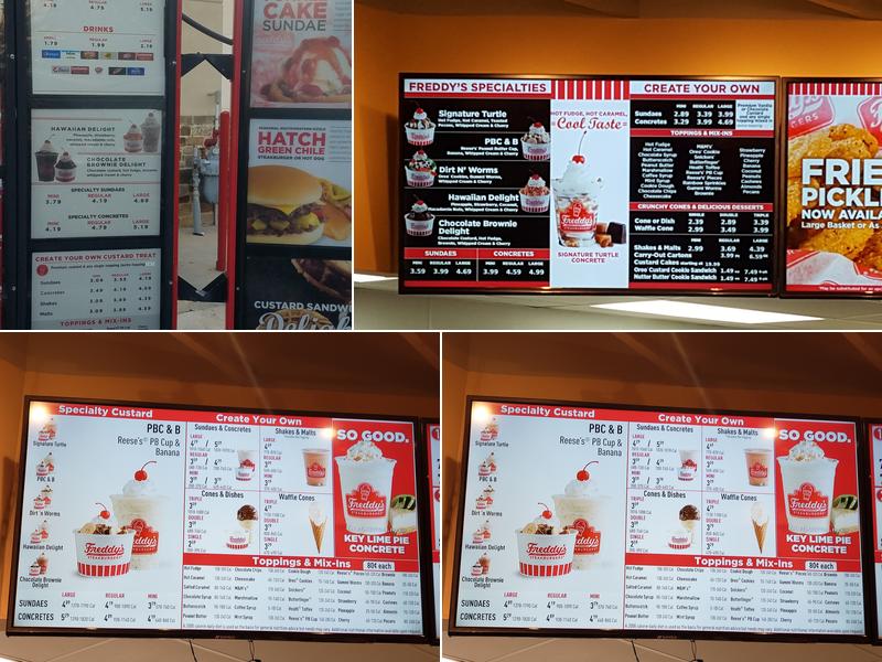 Freddy's Frozen Custard & Steakburgers Menu