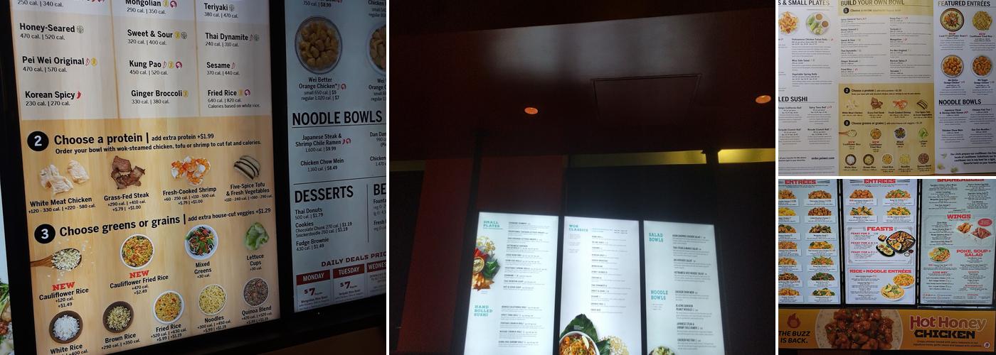 Pei Wei Asian Kitchen Menu
