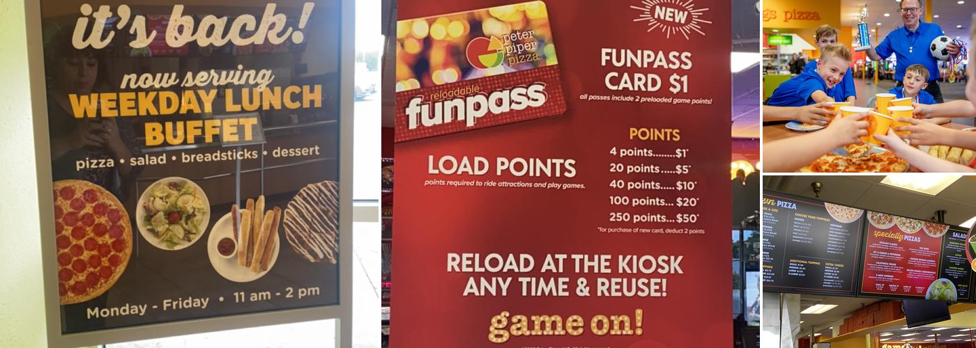 Peter Piper Pizza Menu
