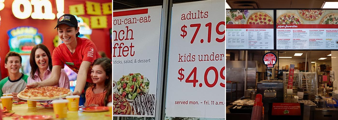 Peter Piper Pizza Menu