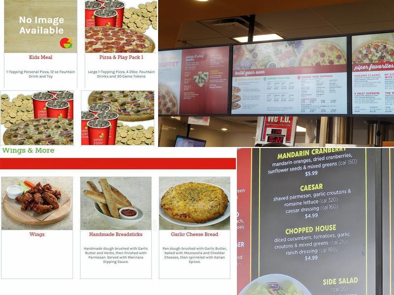 Peter Piper Pizza Menu