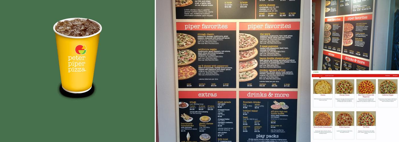 Peter Piper Pizza Menu