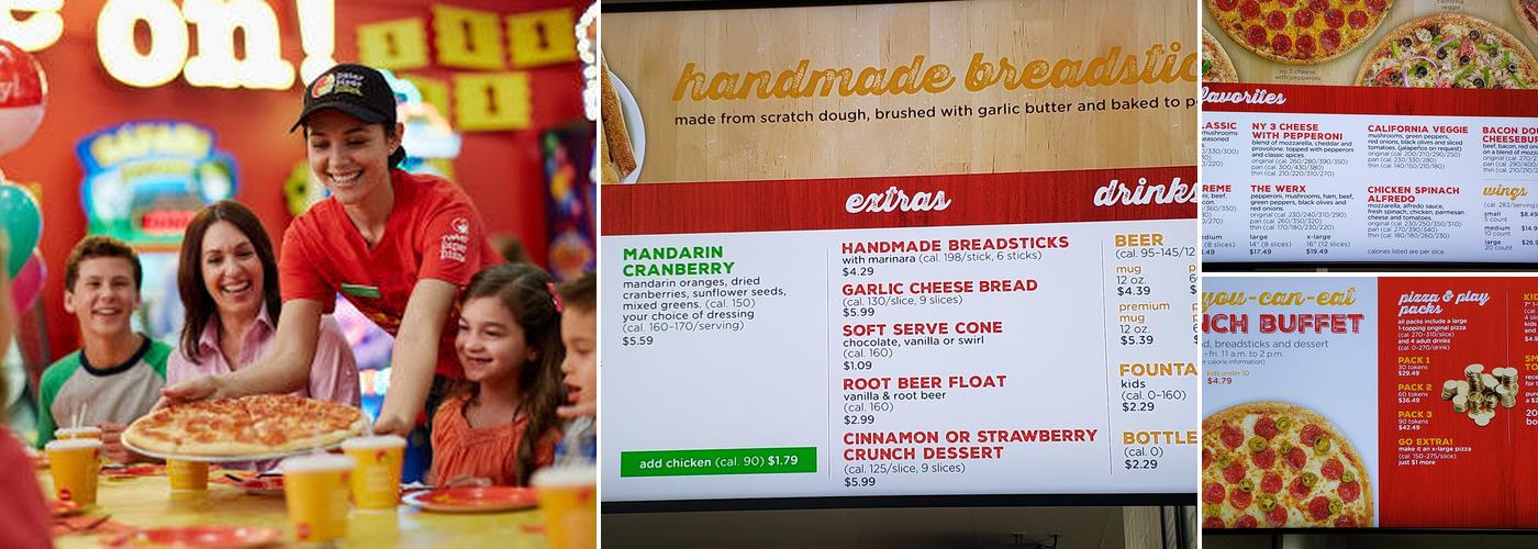 Peter Piper Pizza Menu
