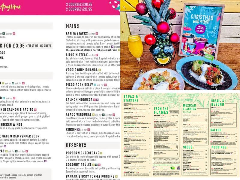 Las Iguanas - Manchester - Trafford Centre Menu