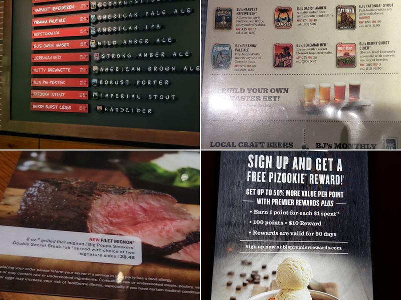 BJ's Restaurant & Brewhouse Menu