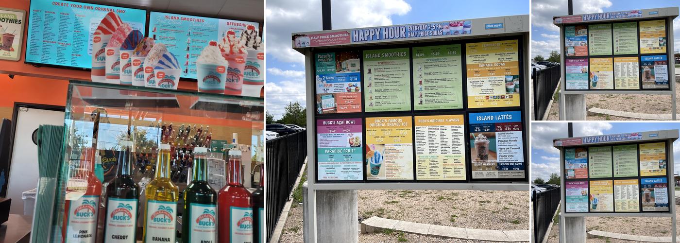 Bahama Buck's - Allen Menu