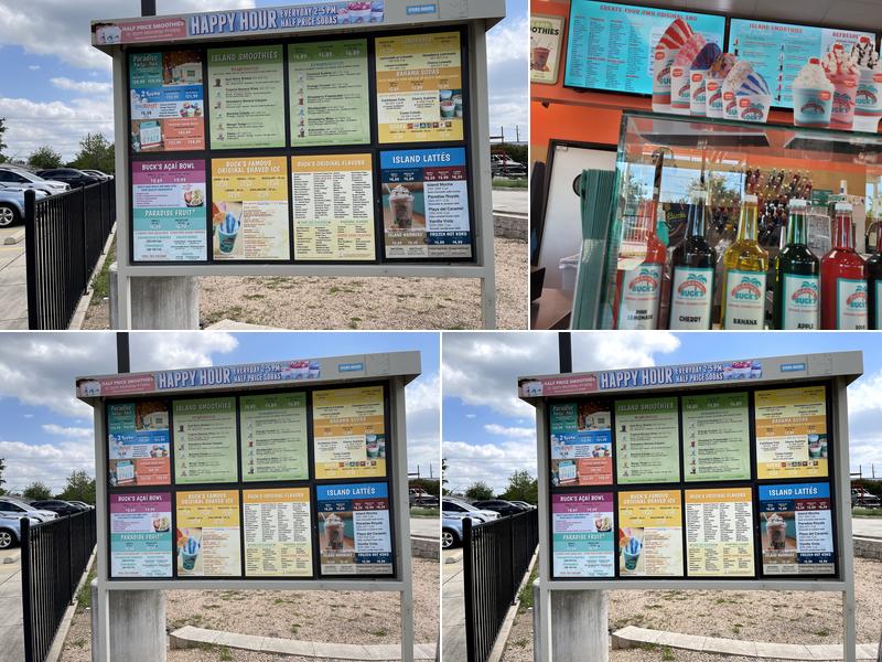 Bahama Buck's - Allen Menu