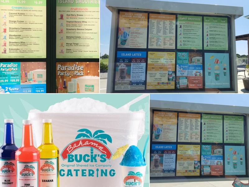 Bahama Buck's - Double Oak Menu