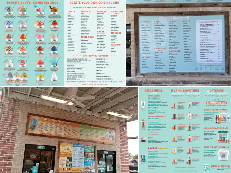 Bahama Buck's - McKinney Menu