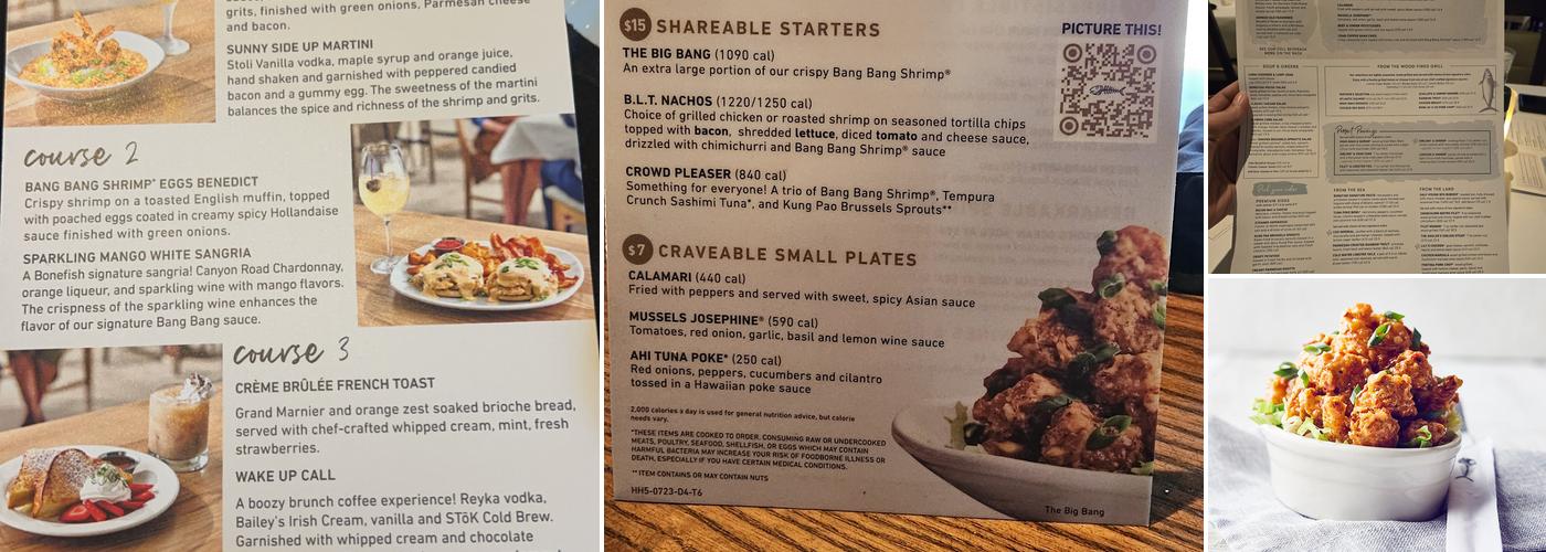 Bonefish Grill Menu