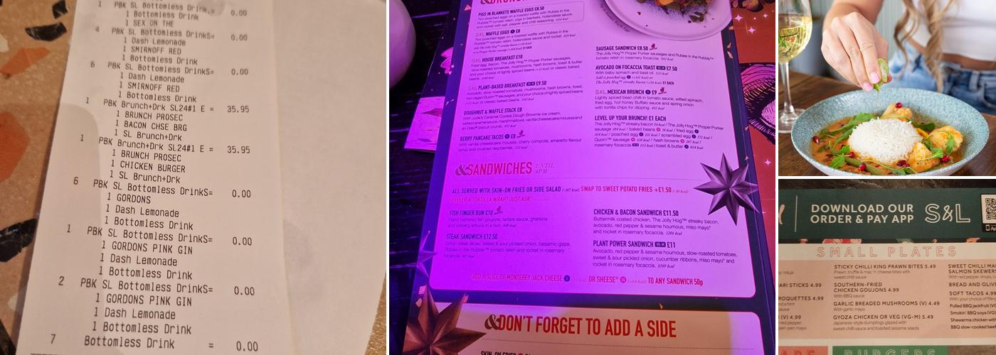 Slug & Lettuce - Deansgate Manchester Menu