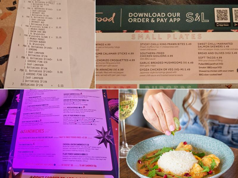 Slug & Lettuce - Deansgate Manchester Menu