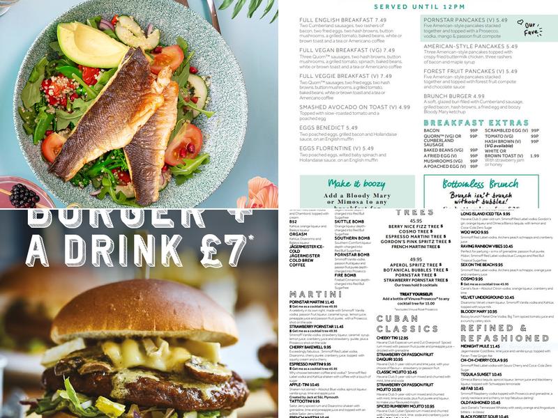 Slug & Lettuce - Piccadilly Manchester Menu