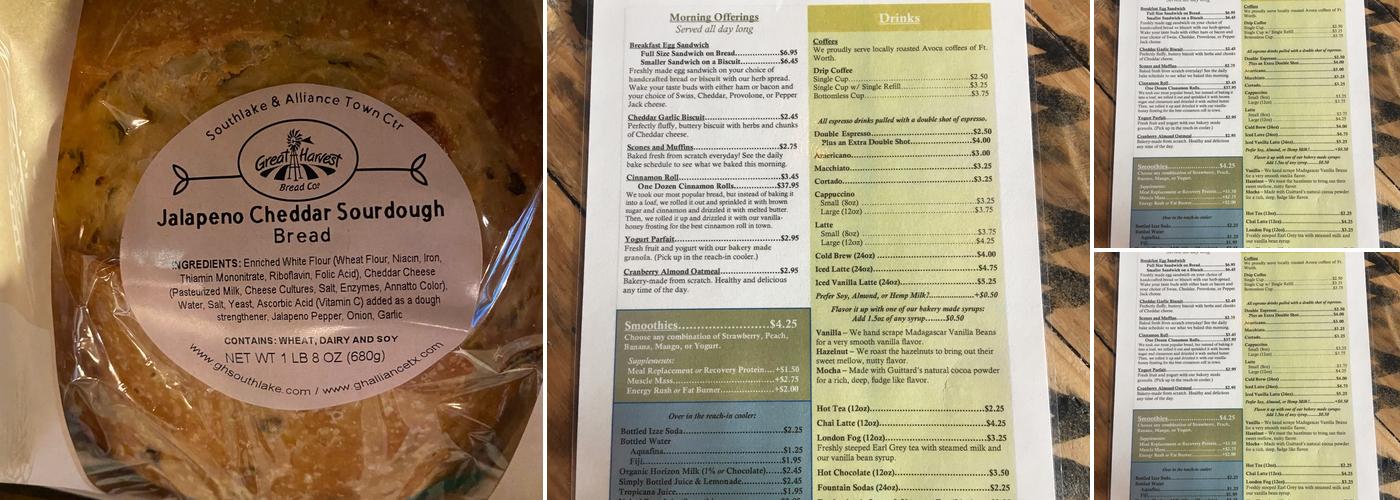 Great Harvest Bread Co. Menu