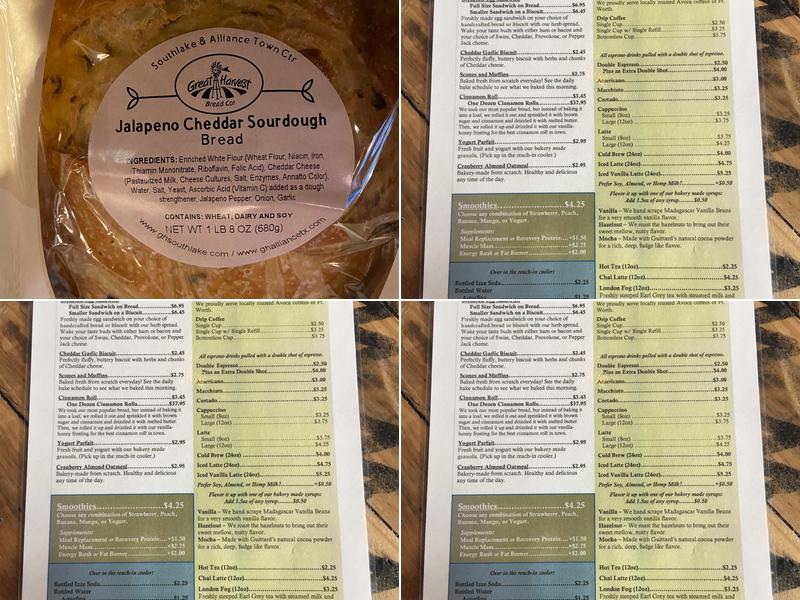 Great Harvest Bread Co. Menu