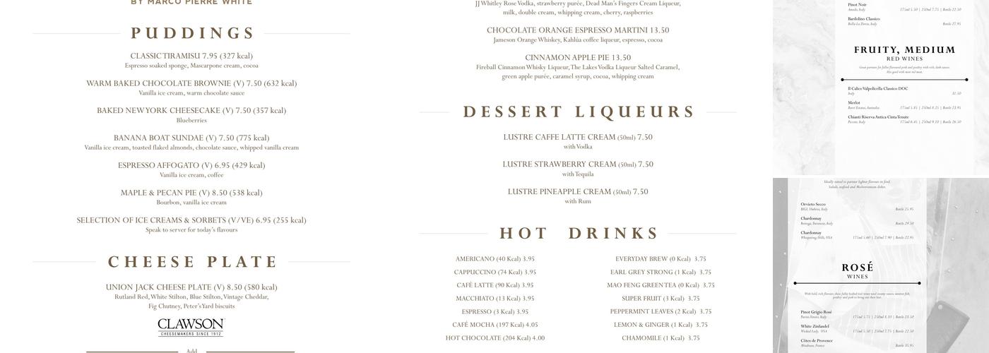 Marco's New York Italian MediaCityUK Menu