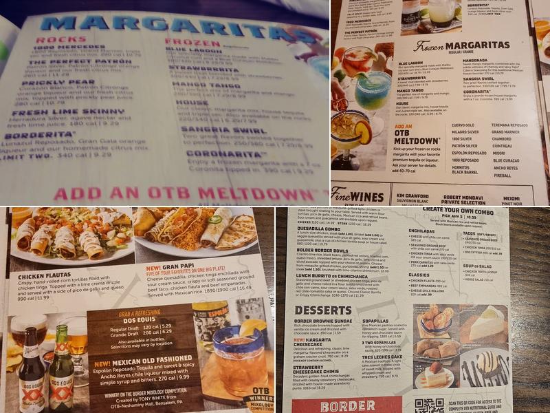 On The Border Mexican Grill & Cantina Menu