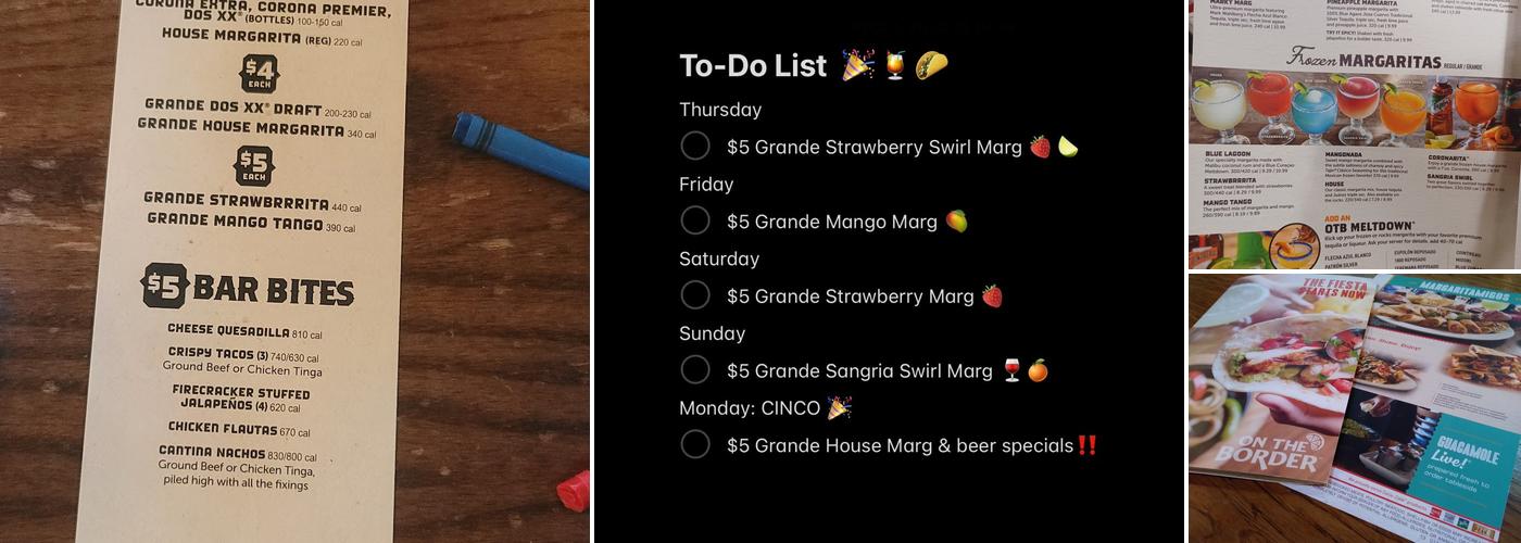 On The Border Mexican Grill & Cantina - Irving Menu