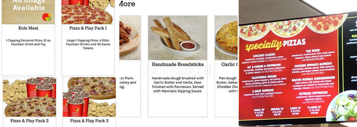 Peter Piper Pizza Menu