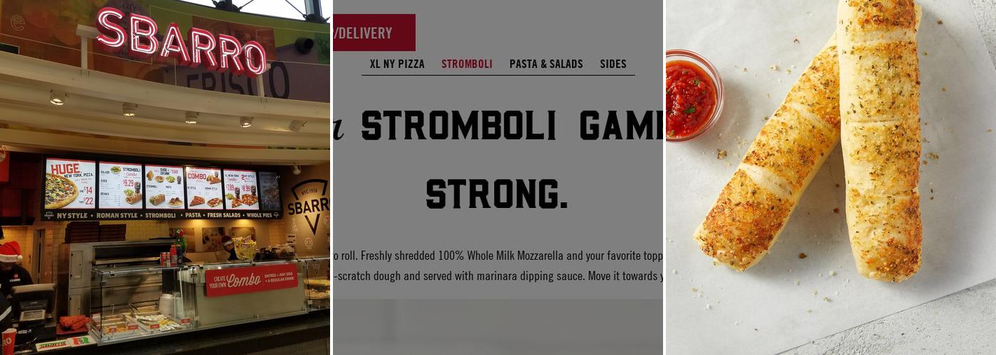 Sbarro Menu