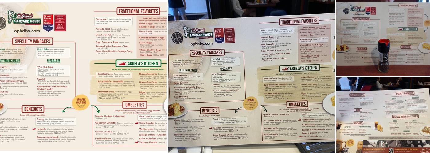 The Original Pancake House Menu
