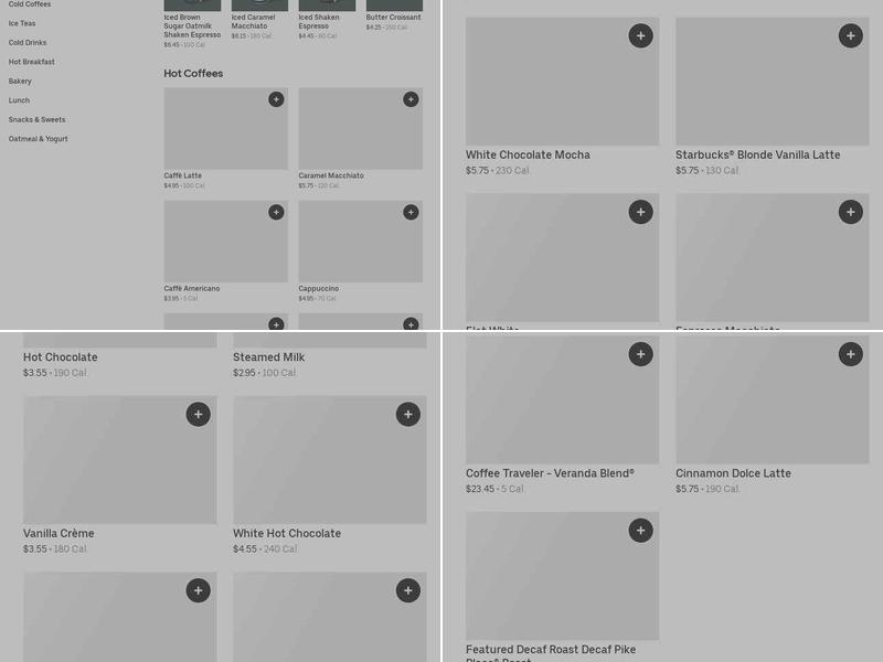 Starbucks Menu