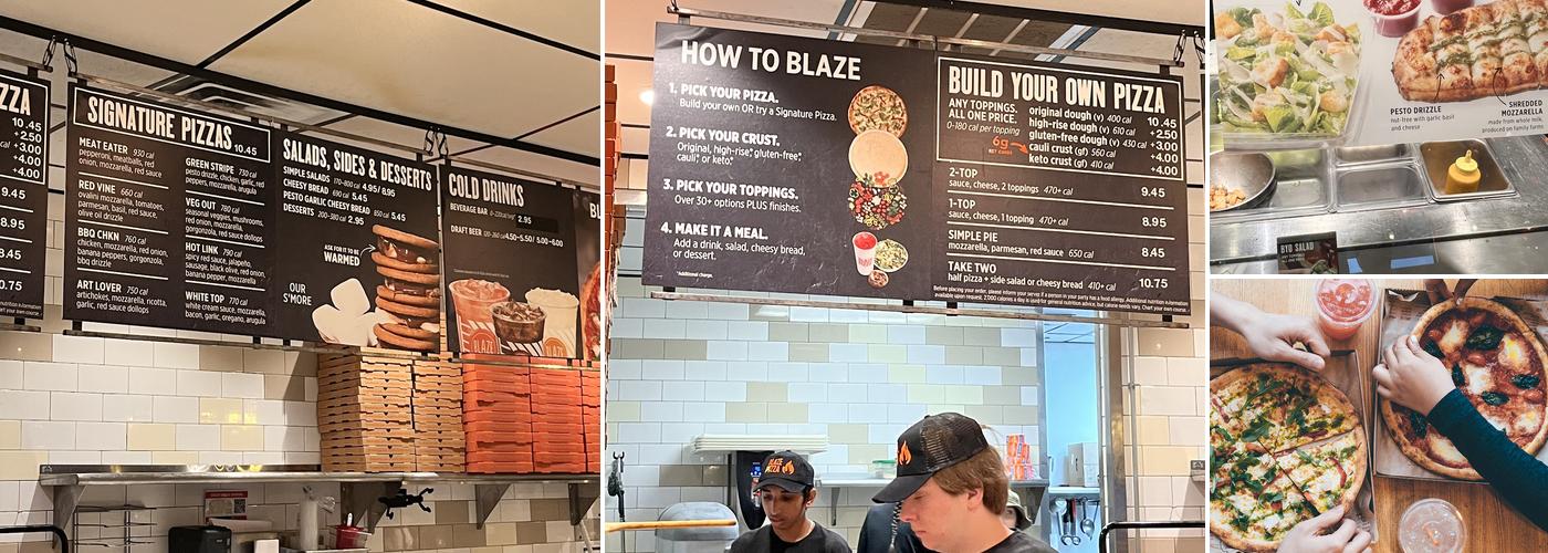 Blaze Pizza Menu