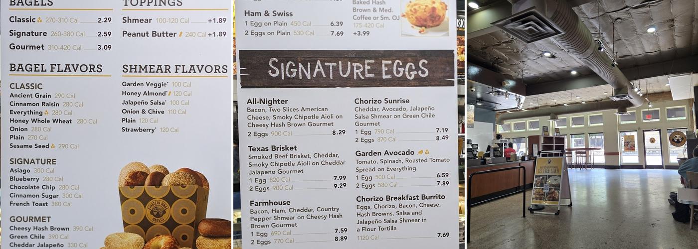 Einstein Bros. Bagels Menu