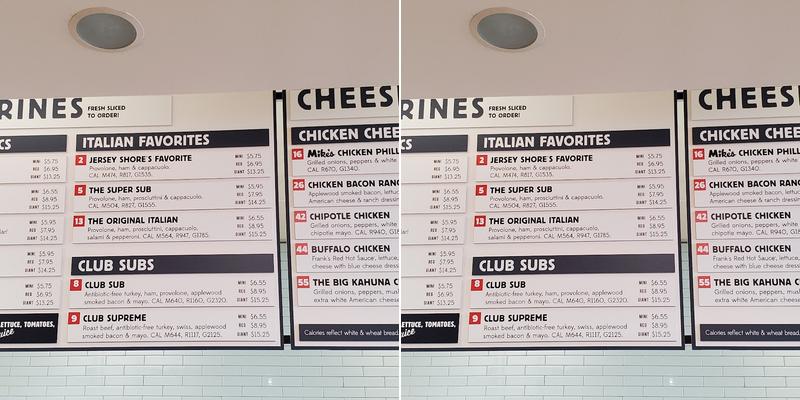 Jersey Mike's Subs Menu