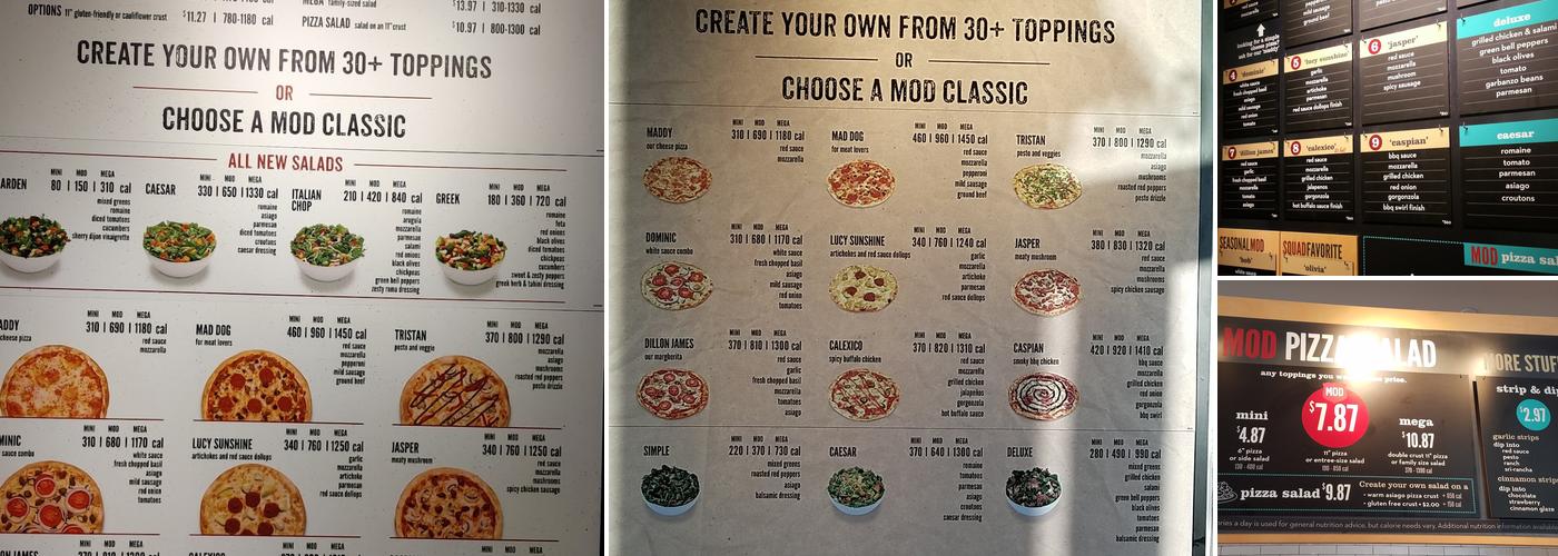 MOD Pizza Menu
