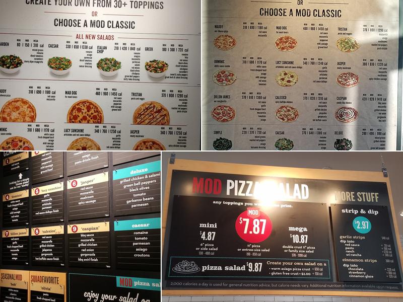 MOD Pizza Menu