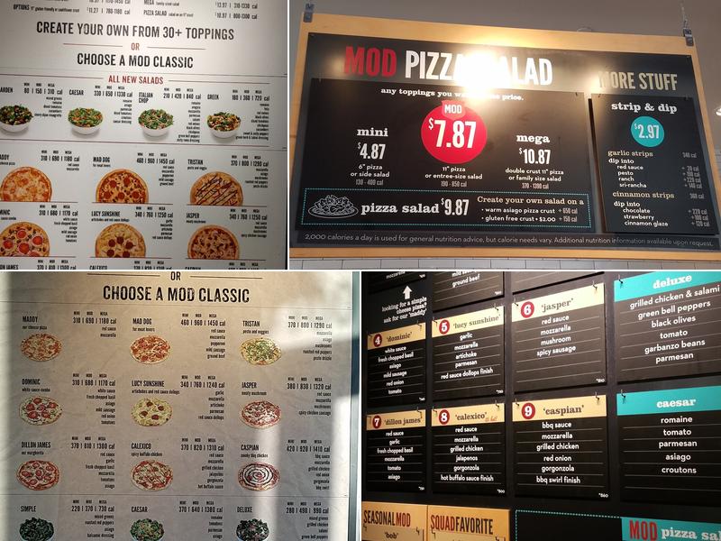 MOD Pizza Menu