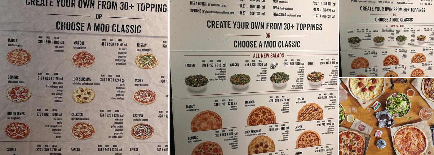 MOD Pizza Menu