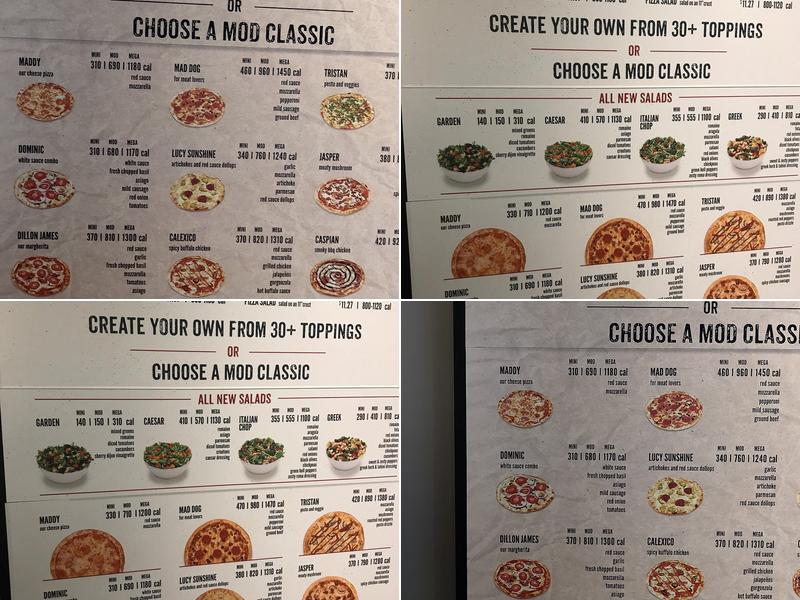 MOD Pizza Menu