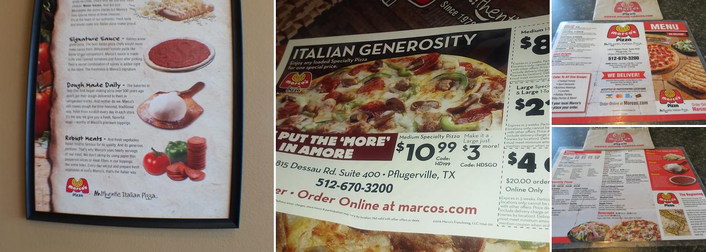 Marco's Pizza Menu