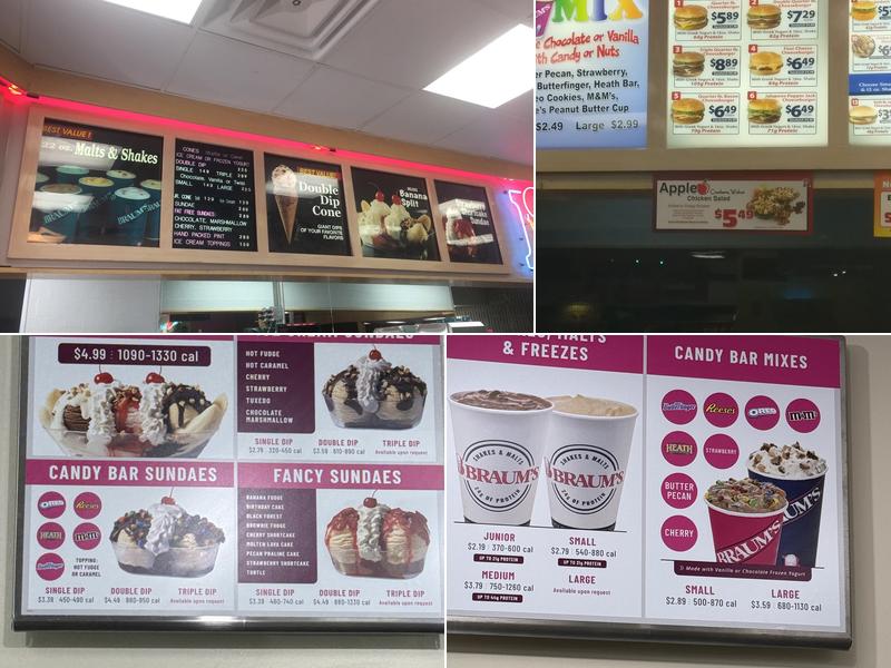 Braum's Ice Cream & Dairy Store Menu