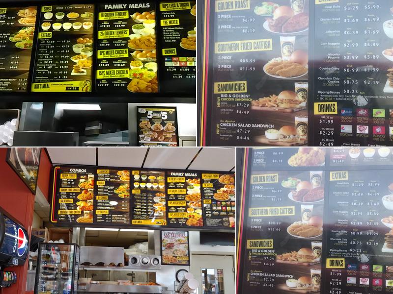 Golden Chick Menu