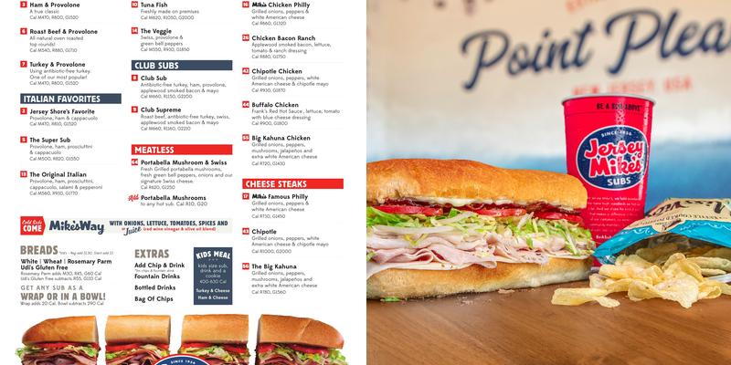 Jersey Mike's Subs Menu