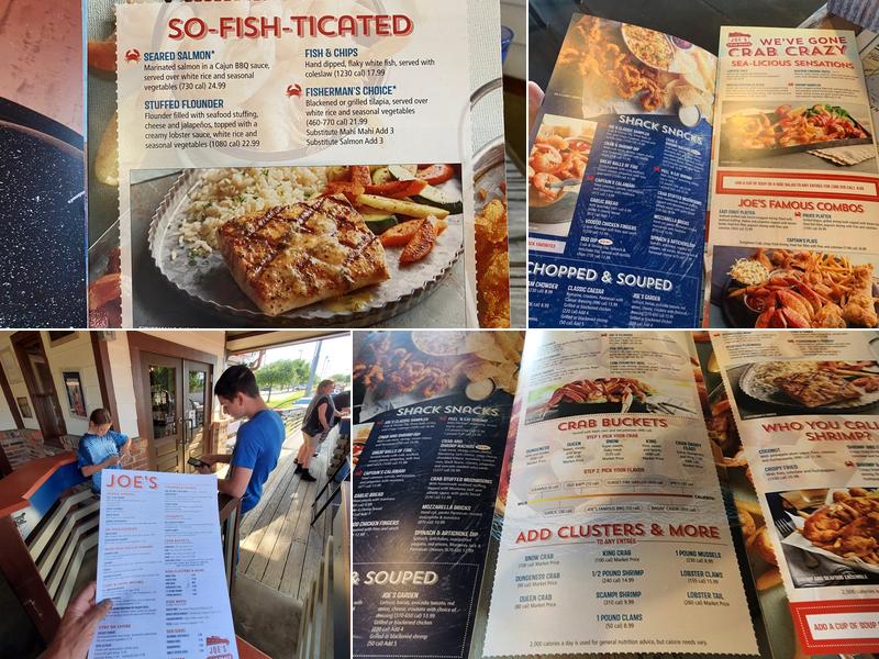 Joe's Crab Shack Menu