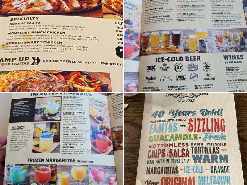 On The Border Mexican Grill & Cantina Menu