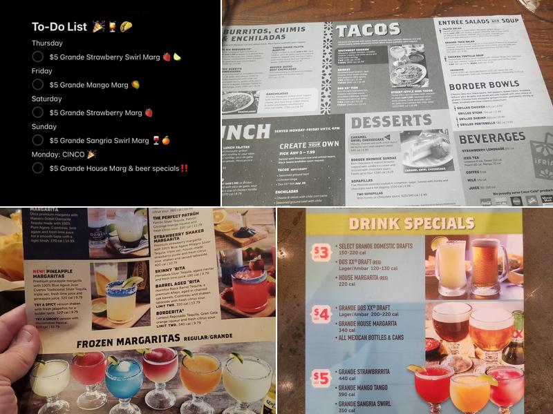 On The Border Mexican Grill & Cantina Menu